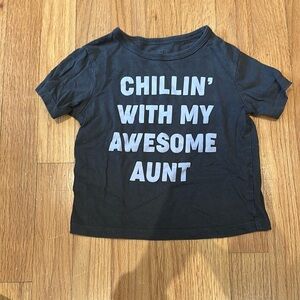 Chillin' With My Awesome Aunt Kids Shirt - Black